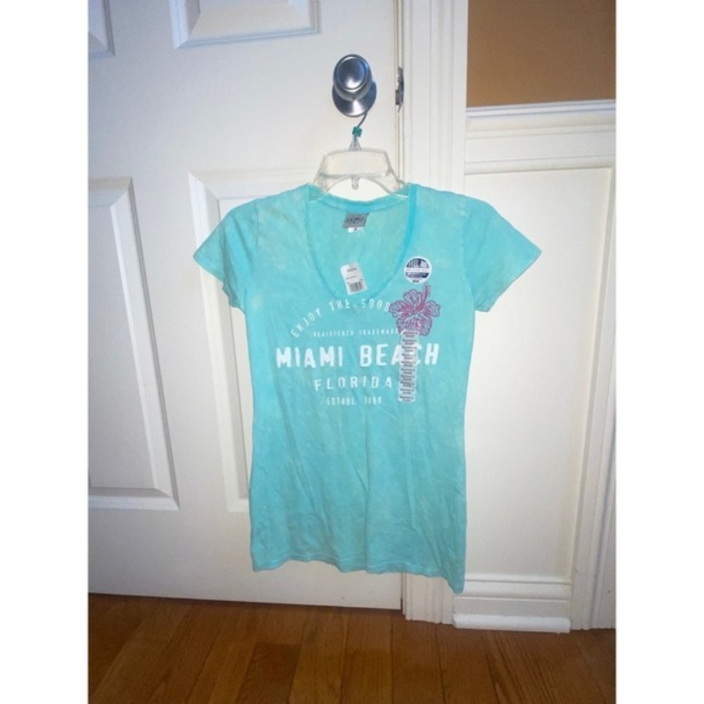 Target Women's Miami Beach Graphic Tee in Aqua
